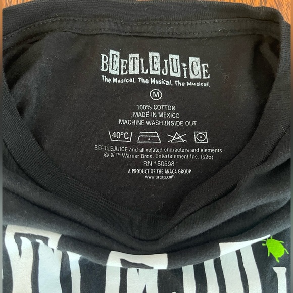 Beetlejuice The Musical Graphic T-Shirt | Size M | Black Broadway Tee | Unisex 🪲 - Picture 3 of 7